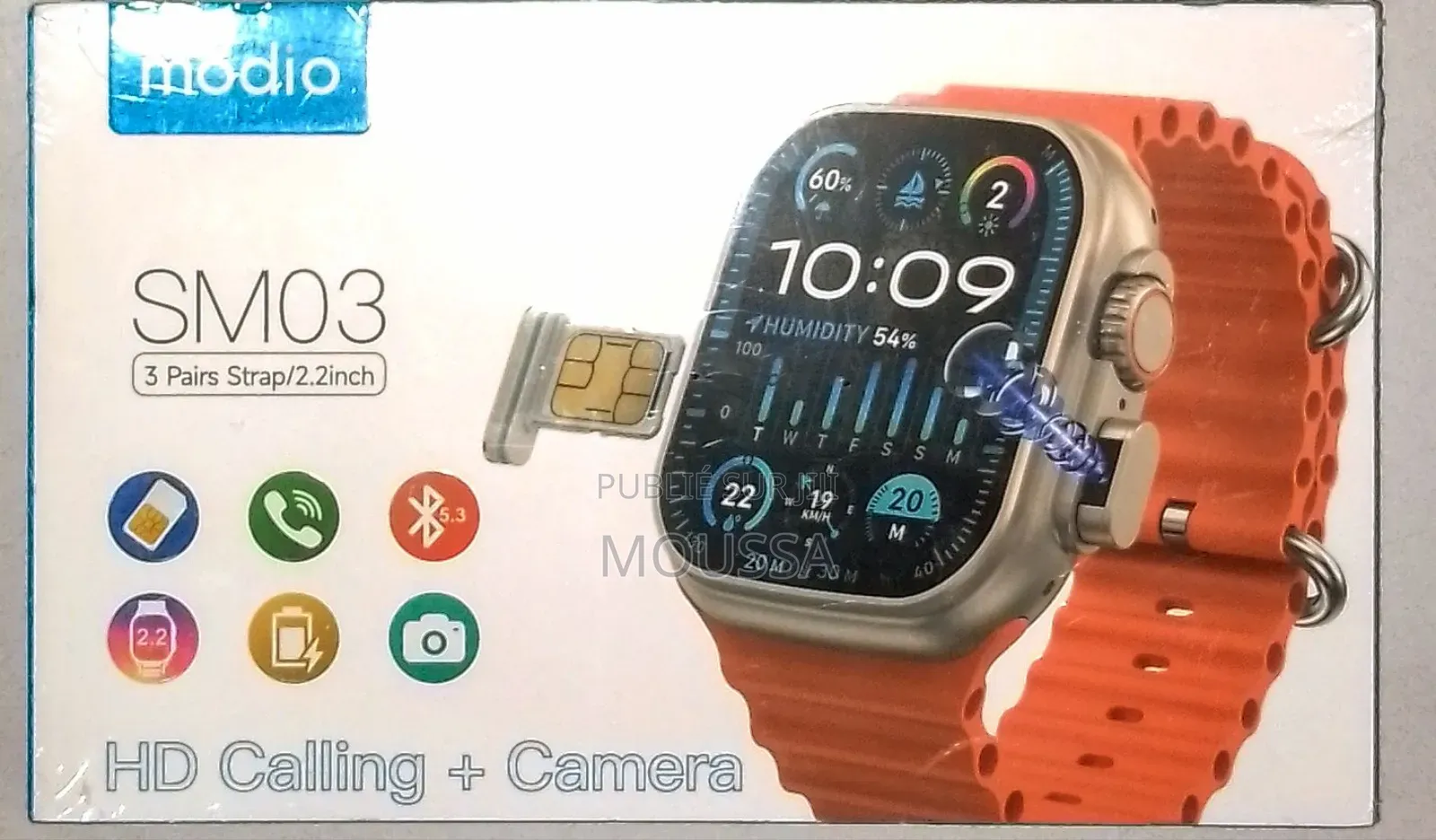 Montre Connectée Modio Sm03 Smart Watch Ultra Avec Appels Hd Et Caméra