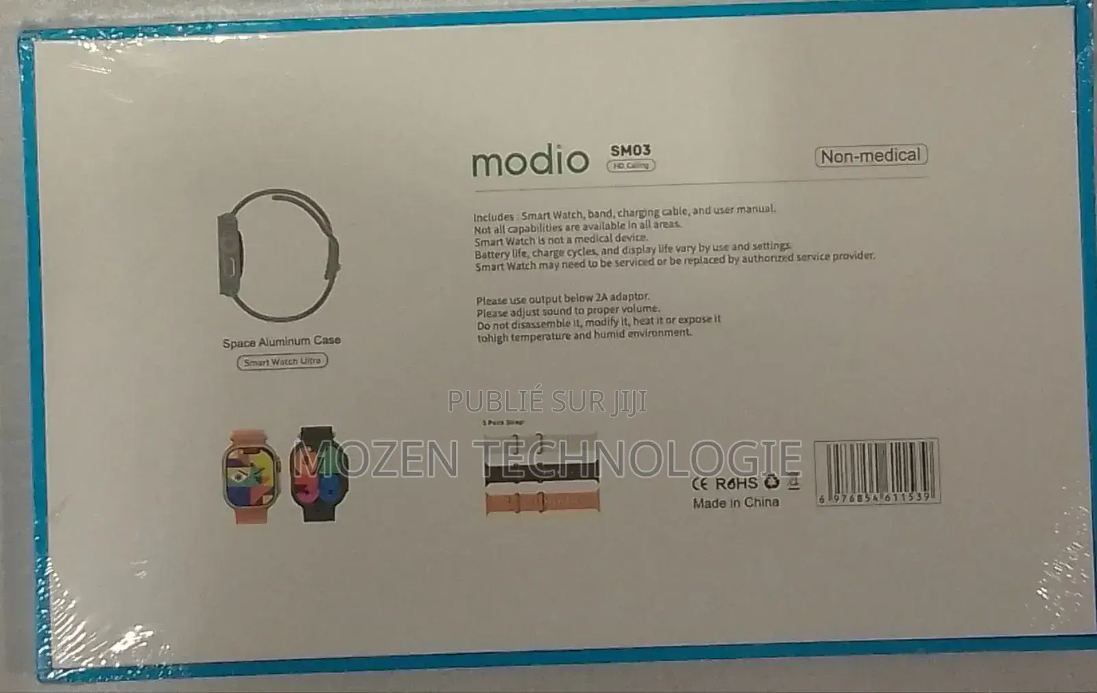 Montre Connectée Modio Sm03 Smart Watch Ultra Avec Appels Hd Et Caméra