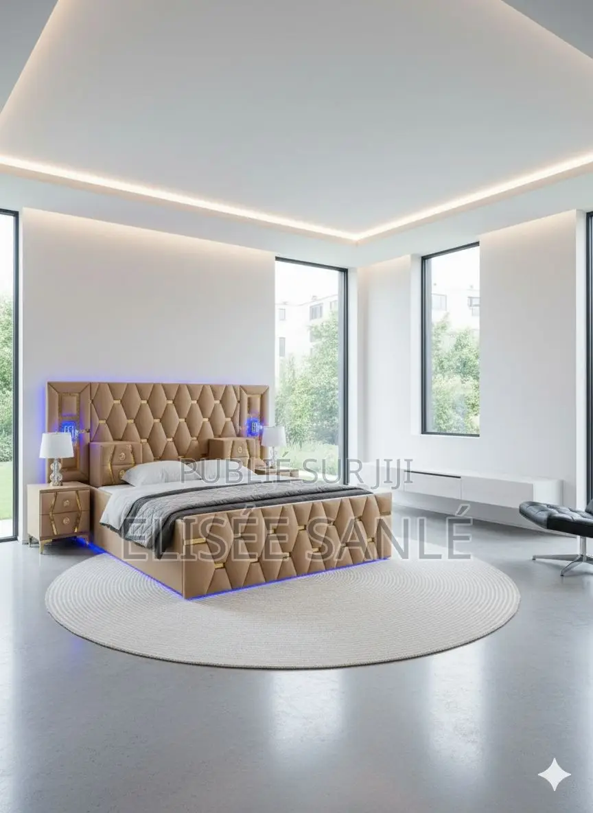 Lit Capitonné Moderne