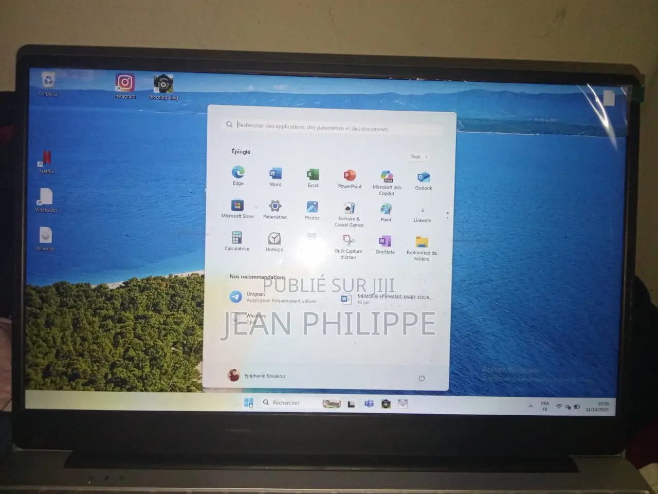 Ordinateur Portable 4GB SSD 500GB