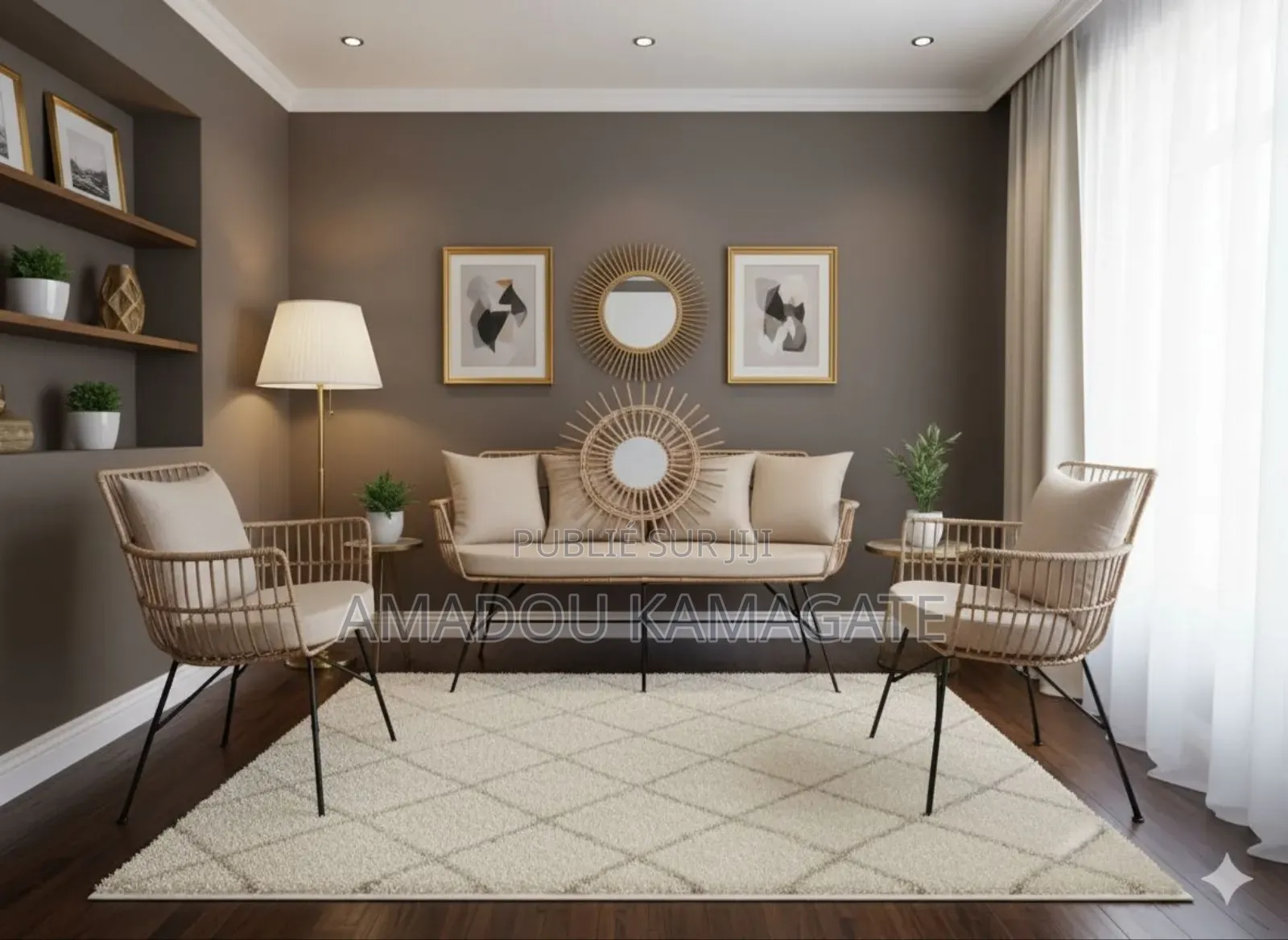 Ensemble Salon Canapé Maresias Beige 
Original