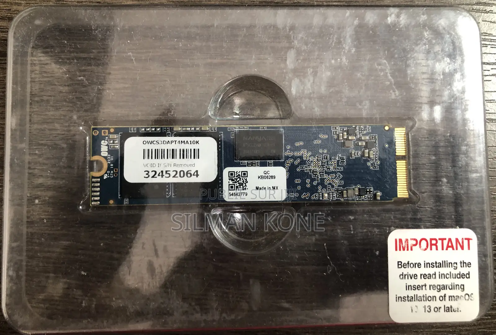 Disque Dur Ssd Owc Aura Pro X2 – 1 To (Owcs3dapt4mb10)