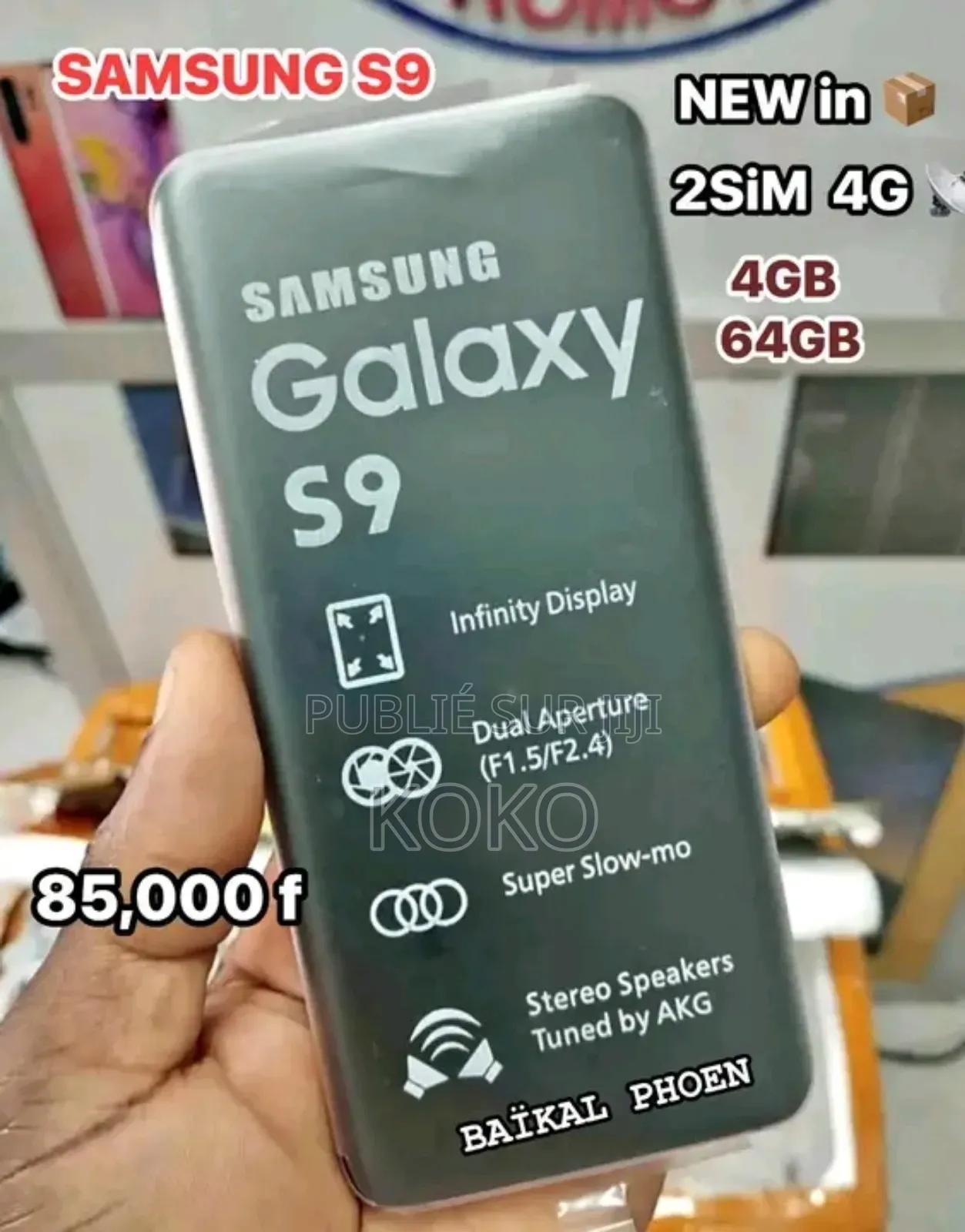 New Samsung Galaxy S9 Plus 128 GB Black