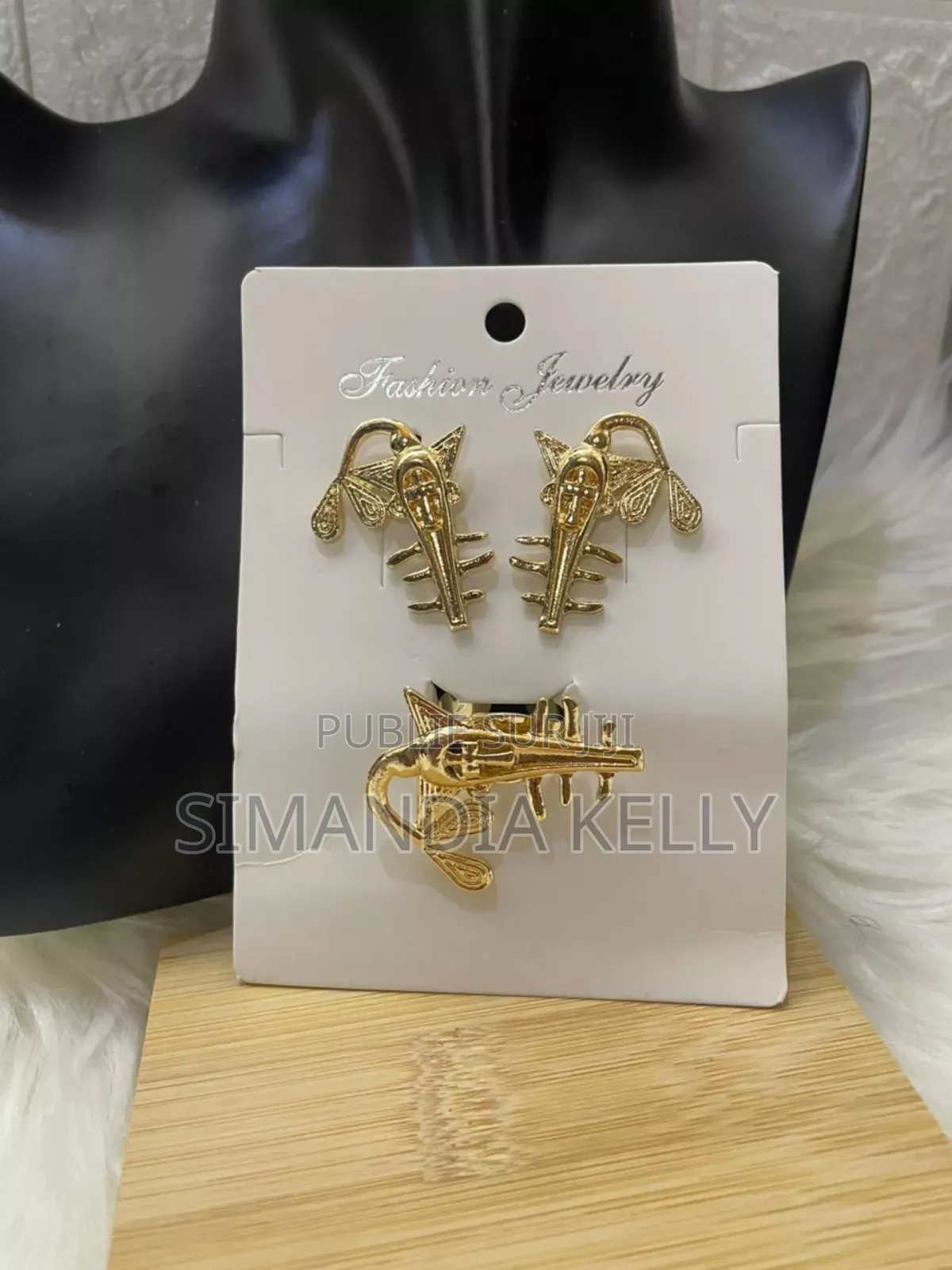 Ensemble Boucles d'Oreilles Bague