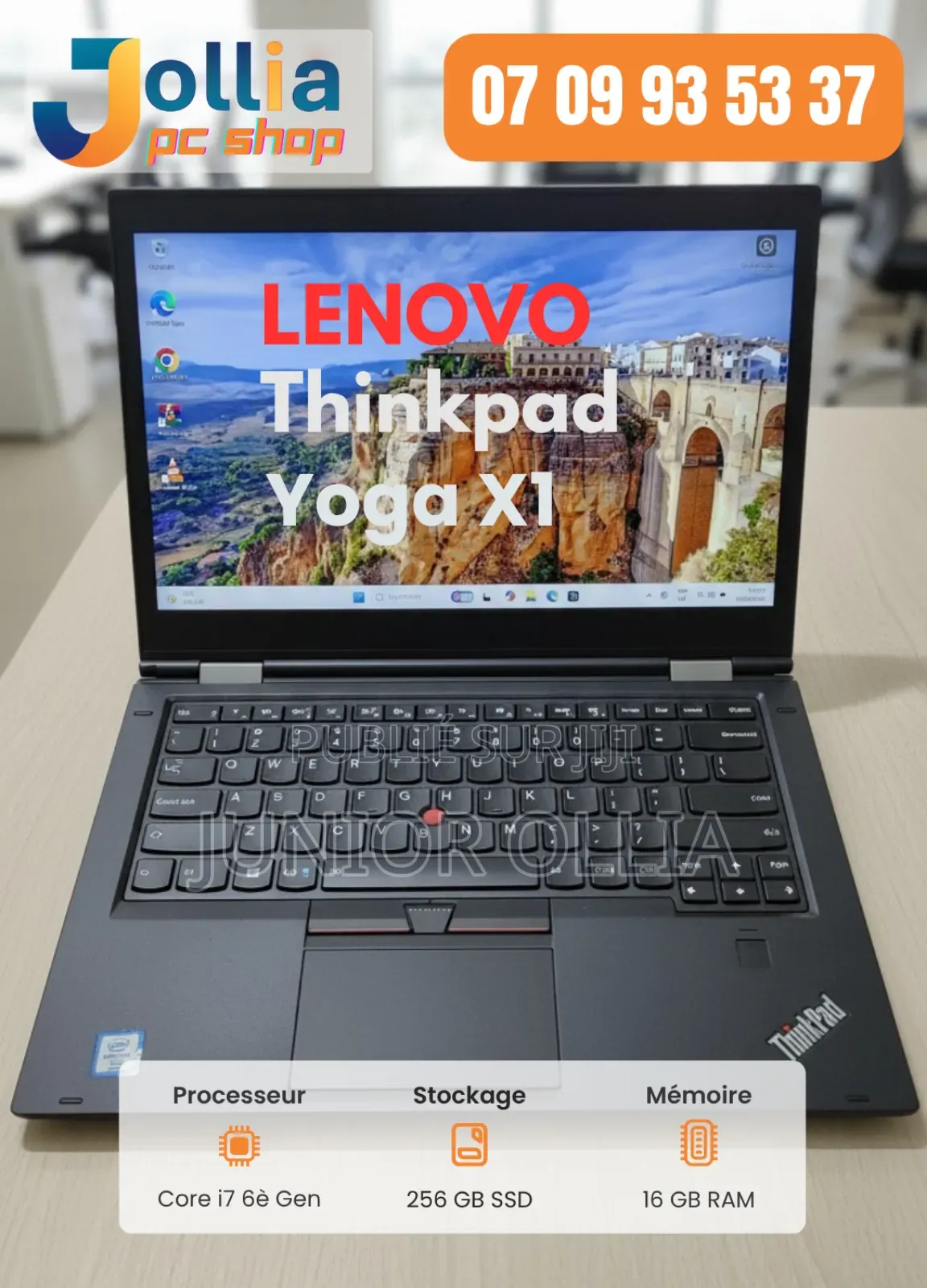 Lenovo Thinkpad X1 Yoga 16GB Intel Core I7 SSD 256GB