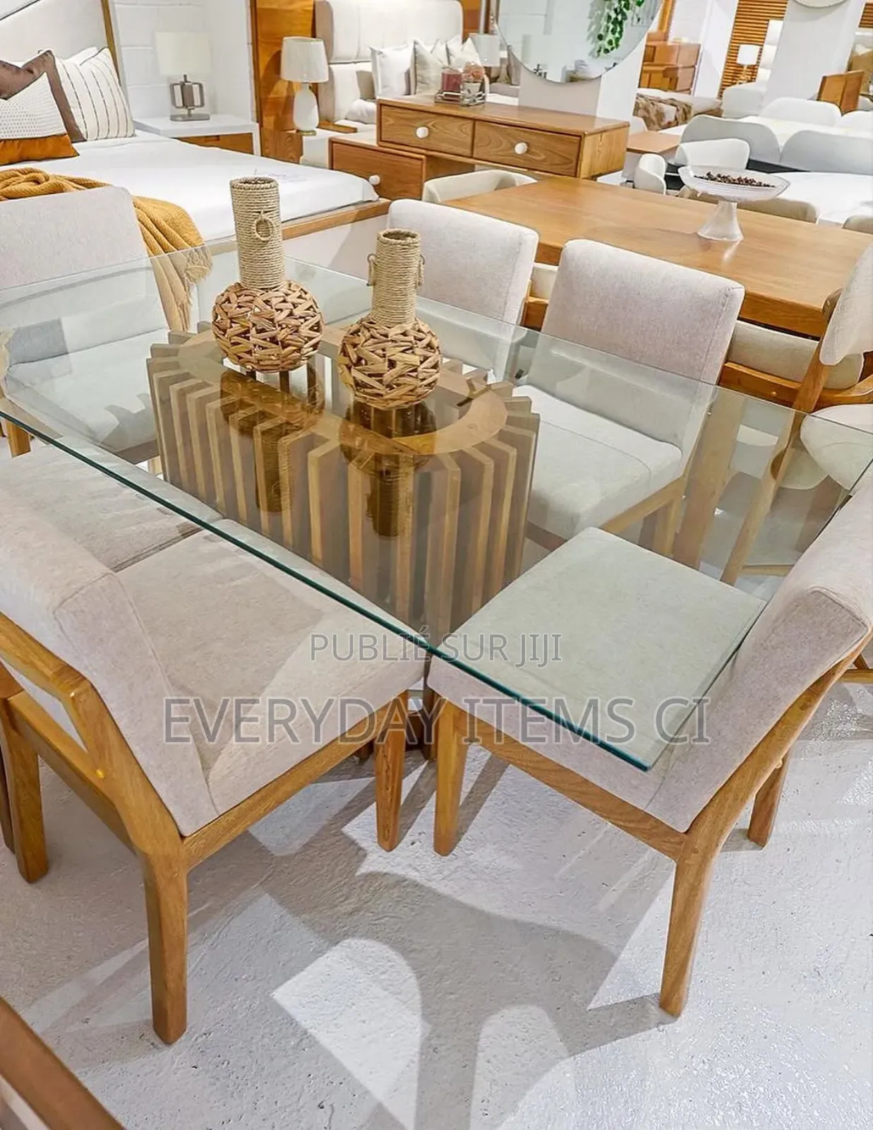 Table À Manger 6 Places Vitrée  