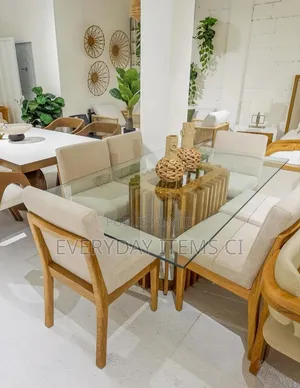 Table À Manger 6 Places Vitrée  