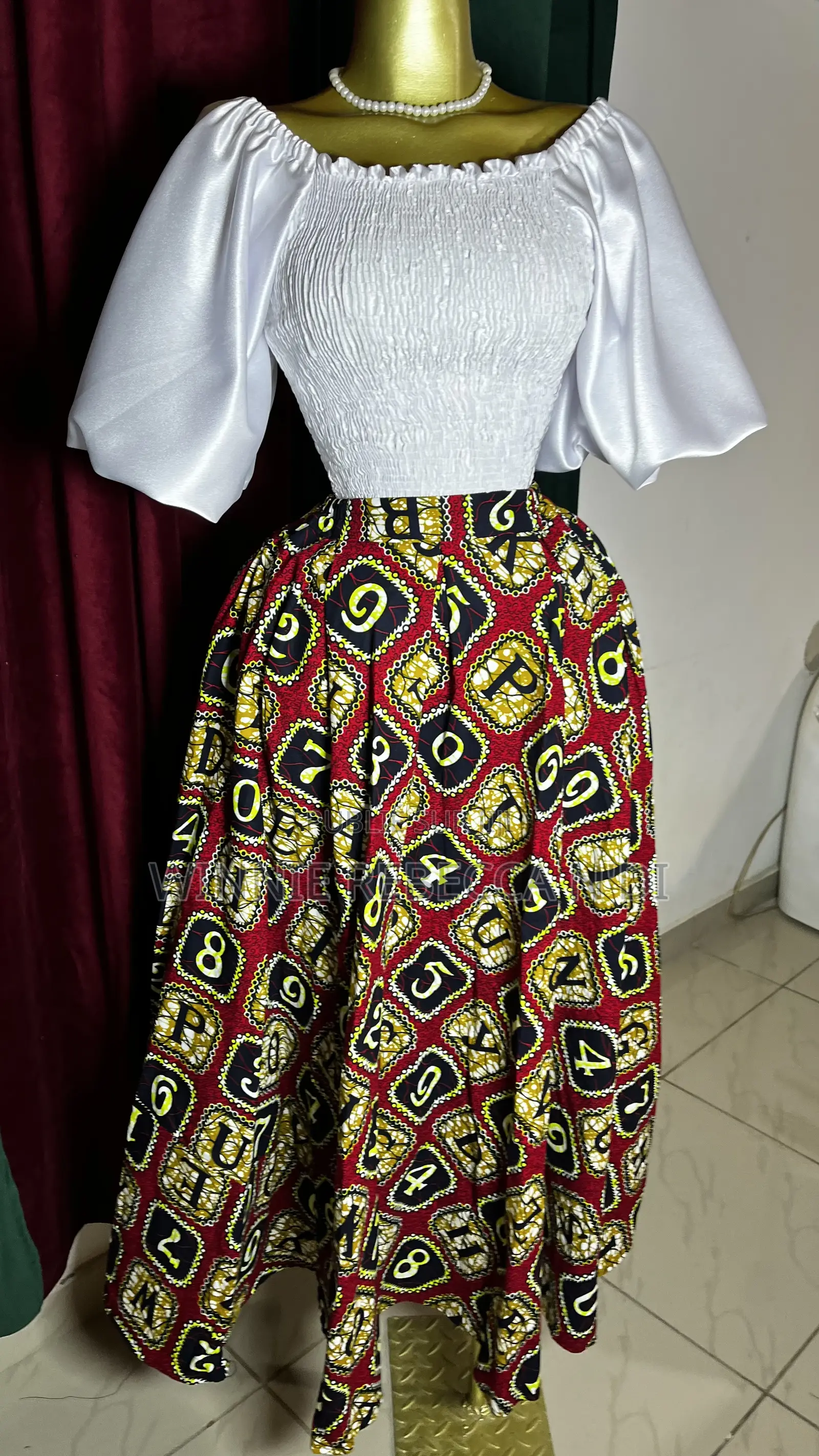 Complet Jupe Wax Et Tissu