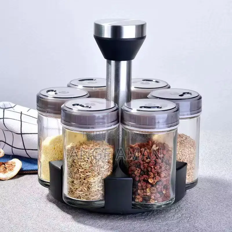 Ensemble De Pots À Épices Rotatif Spice Rack Set