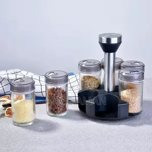 Ensemble De Pots À Épices Rotatif Spice Rack Set