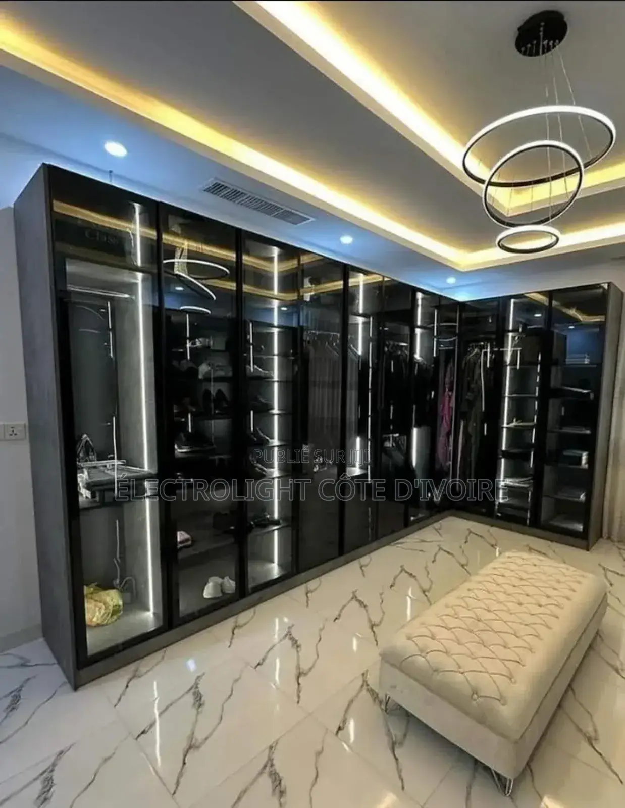 Armoire HDF en L  