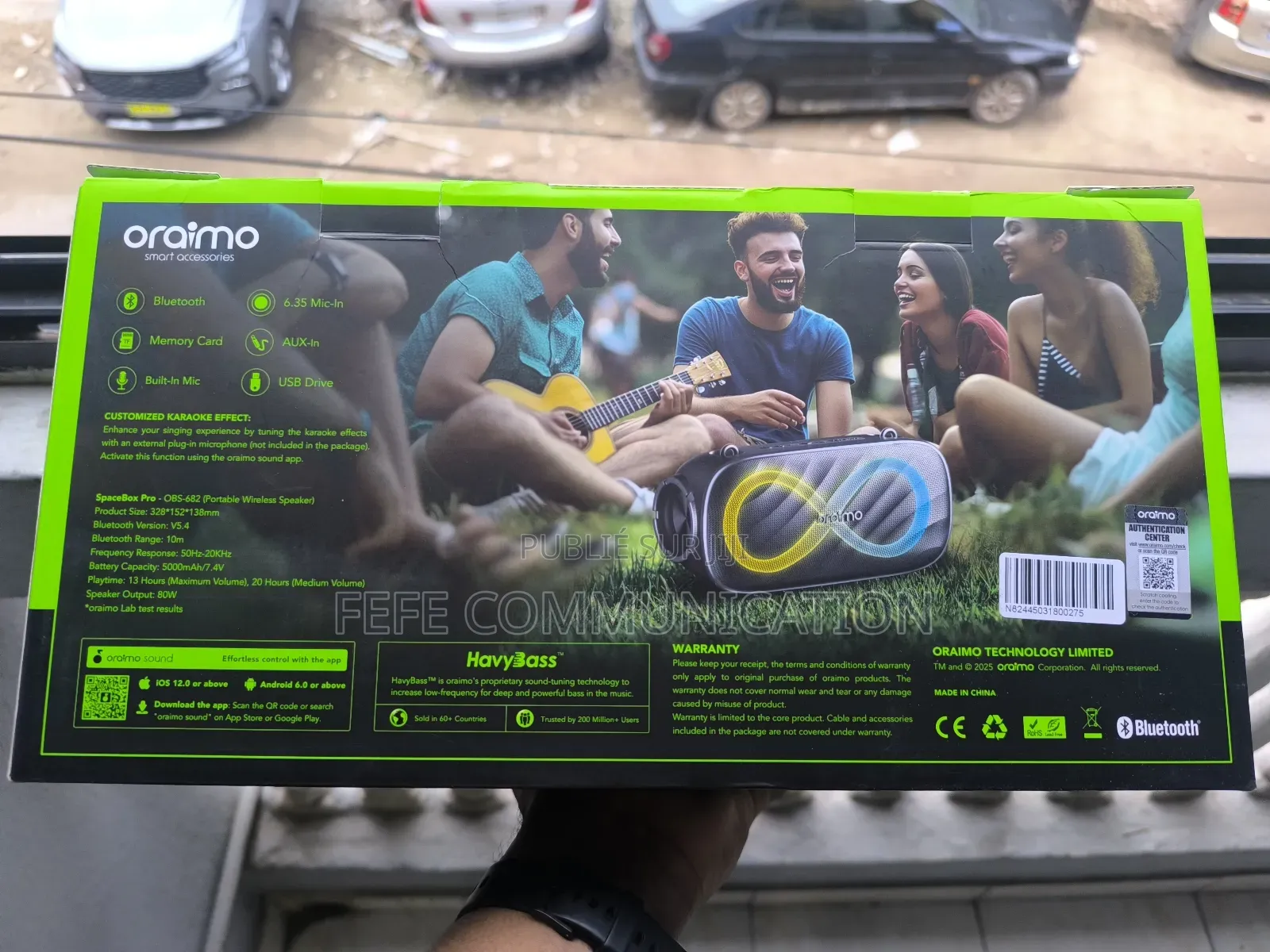 Oraimo Spacebox Pro 80w - Enceinte Sans Fil - Autonomie 10h