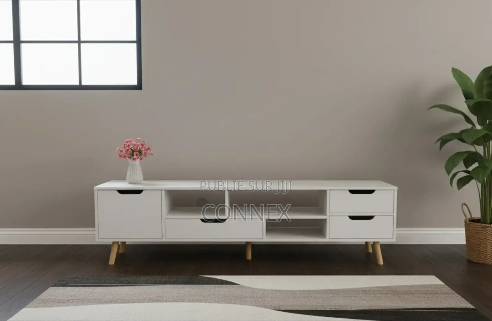 Meuble Tv Blanc. Livraison Gratuite