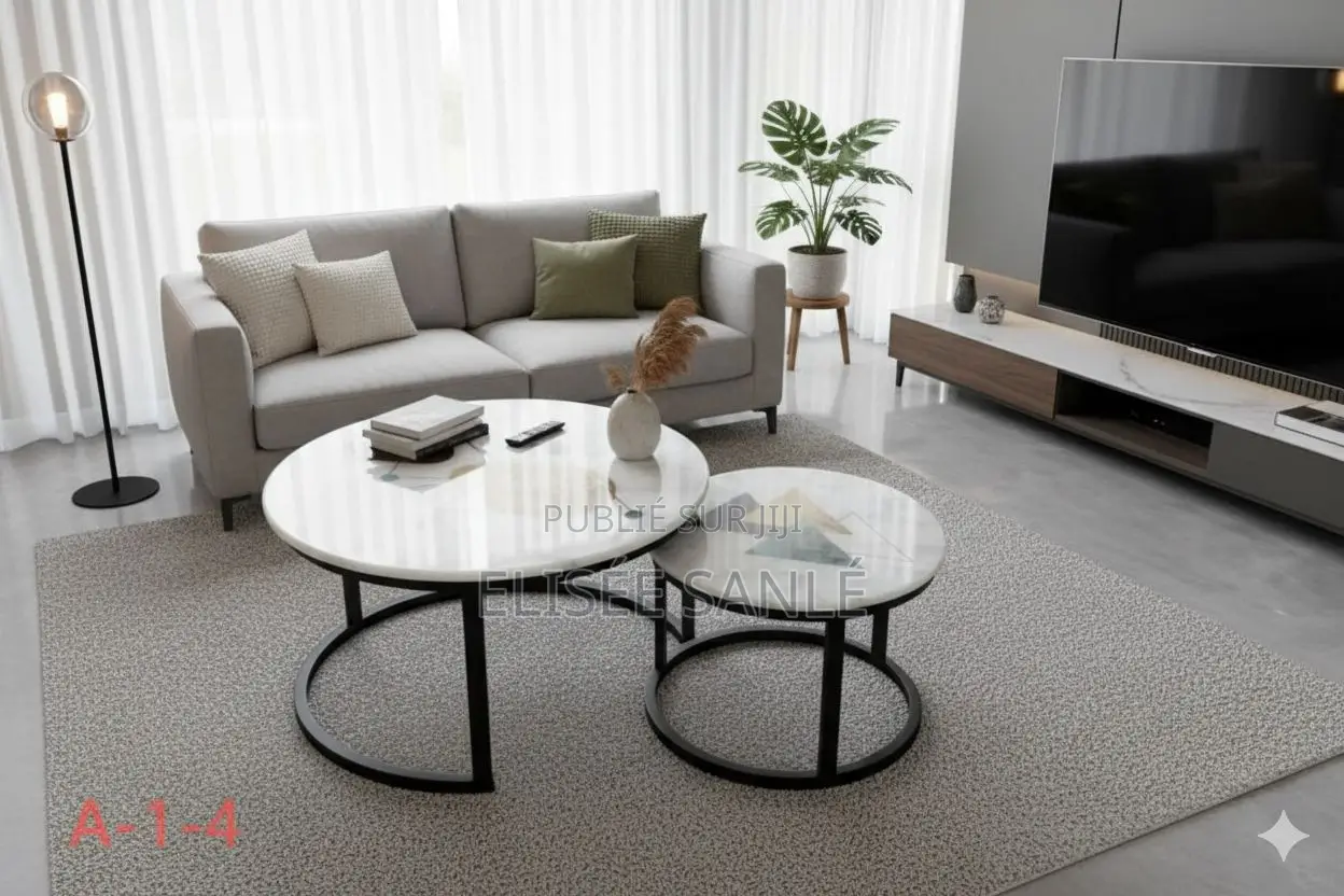 Ensemble De Deux Tables Basses Rondes