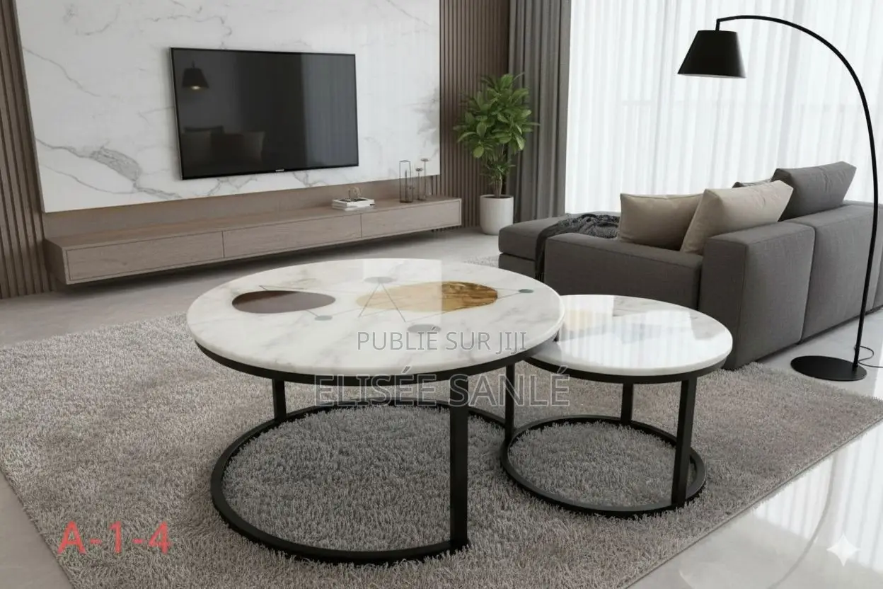 Ensemble De Deux Tables Basses Rondes