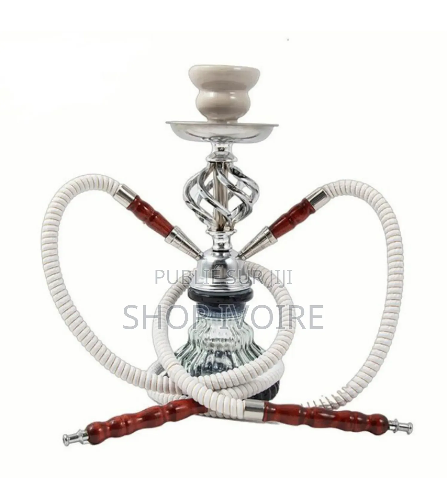 Chicha Narguilé Design Blanc Et Cristal
