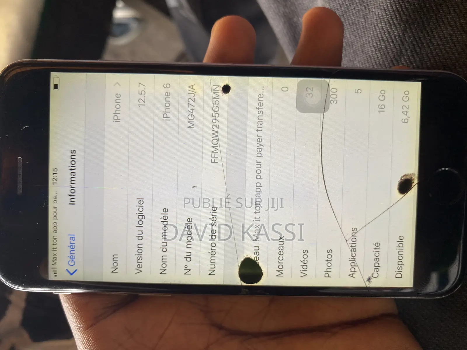 Apple iPhone 6 16 GB Argenté