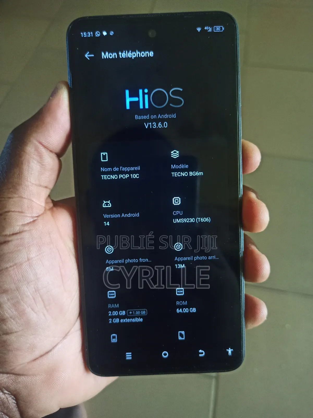 Tecno Pop 10C 64 GB Black