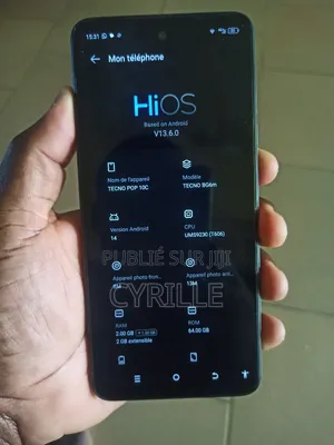 Tecno Pop 10C 64 GB Black