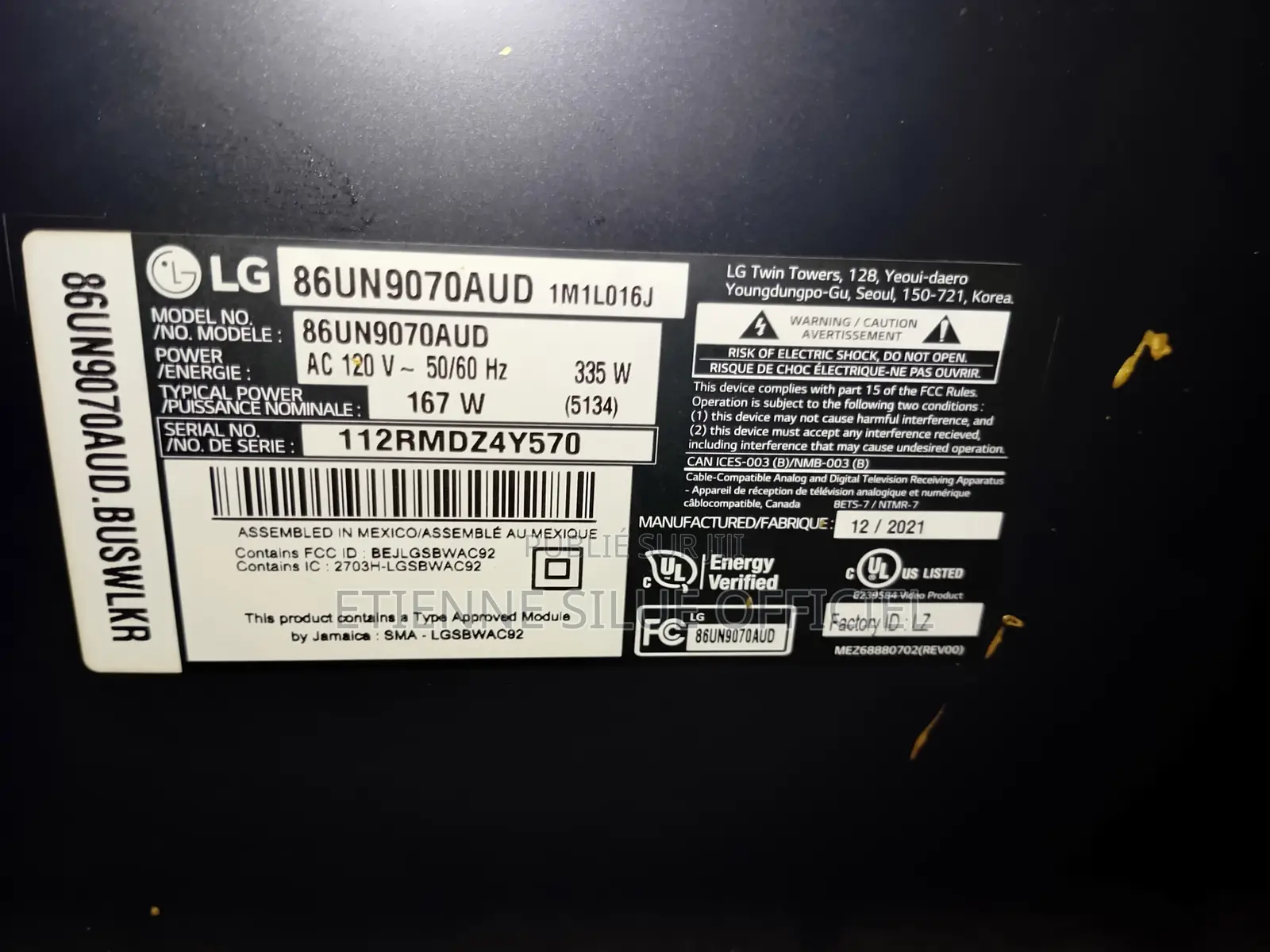 Télévision Lg Led Web Os -86 Pouces