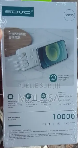 Power Bank Sduo X20 Ultra-Thin 10000mah