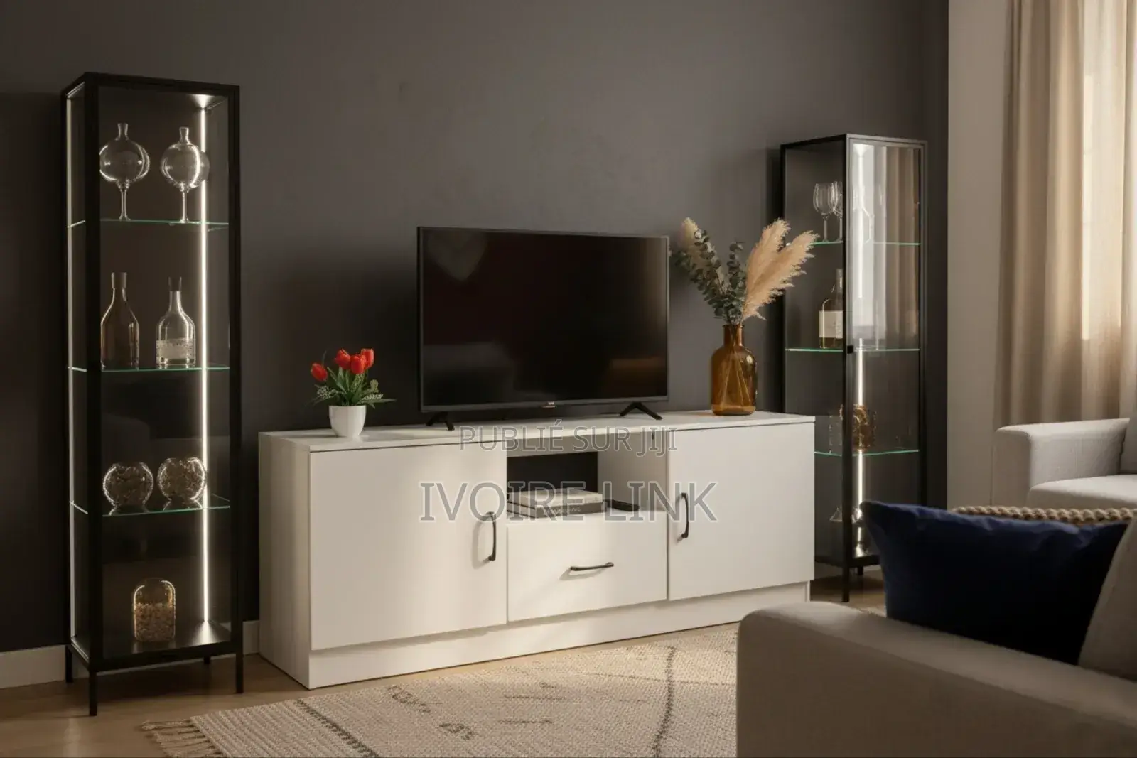 Meuble Tv Blanc. Livraison Gratuite