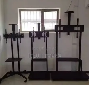 Support Tv Mobile Sur Roulettes (Chariot Tv / Meuble Tv Sur Pieds).