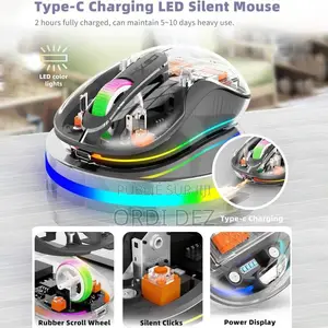 Photo - Souris Rechargeable Transparent RGB