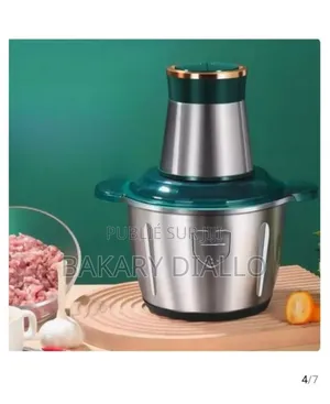 Hachoir À Viande en Acier Inoxydable , 2l, 1 Ensemble De Lames, Blanc