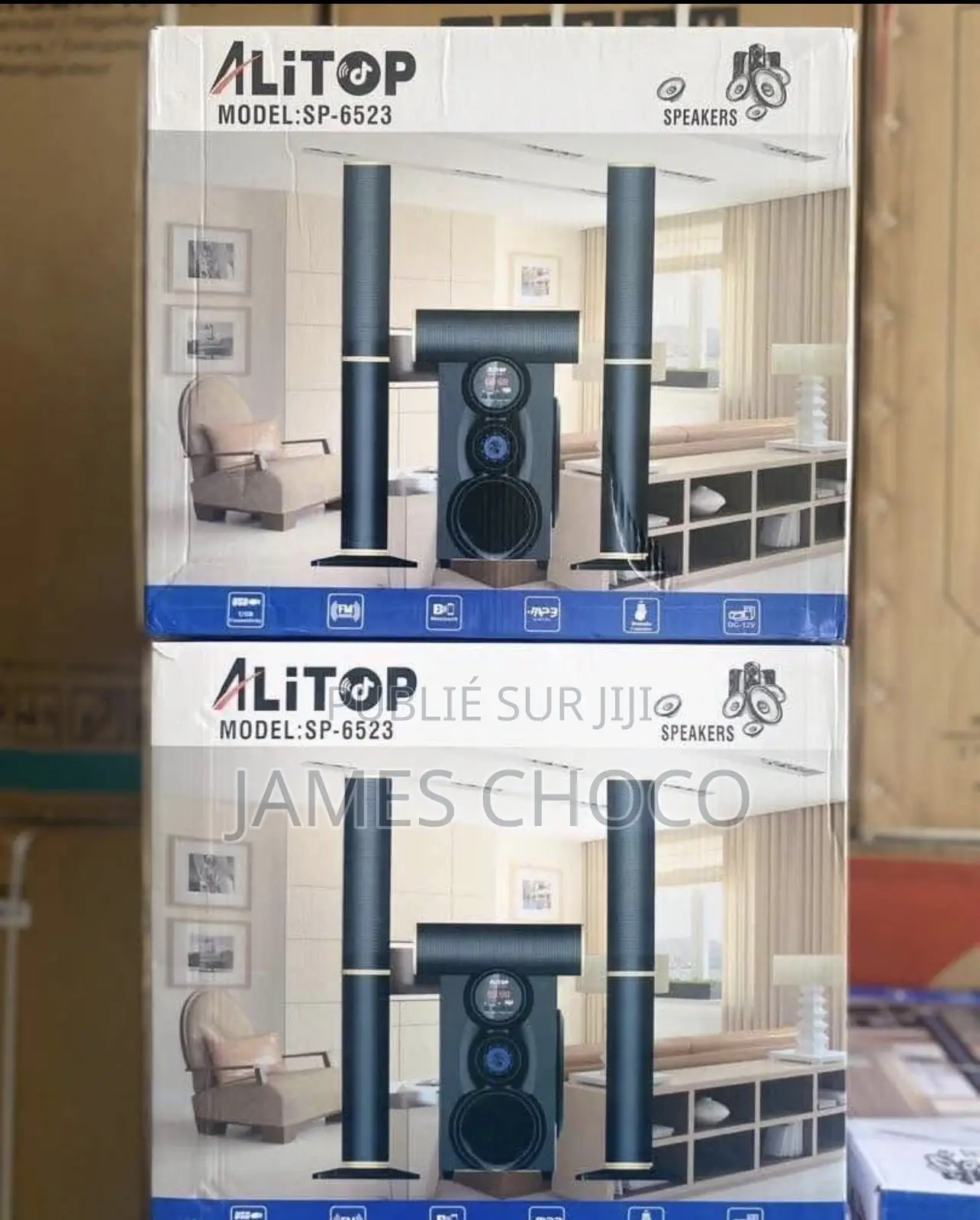 Woofer Home Cinéma Chaîne Hi-Fi - Bluetooth - Noir