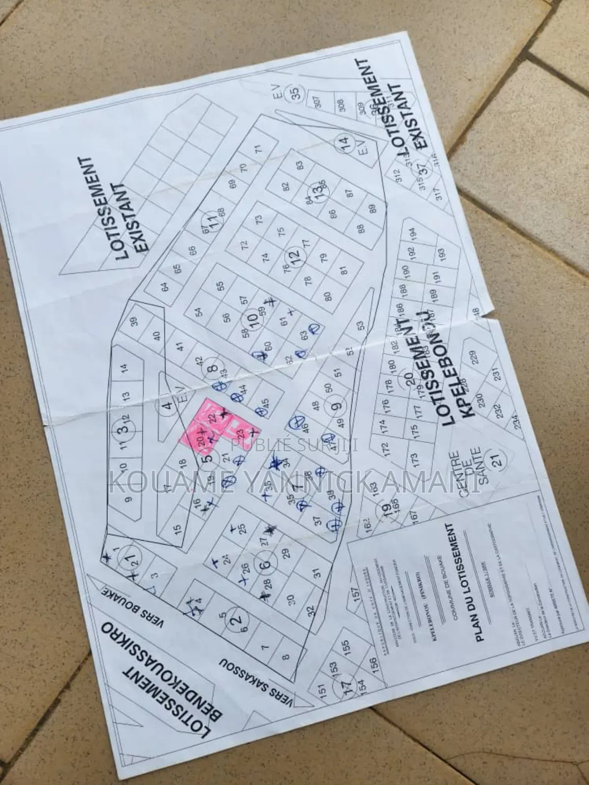 Carte De Lotissement