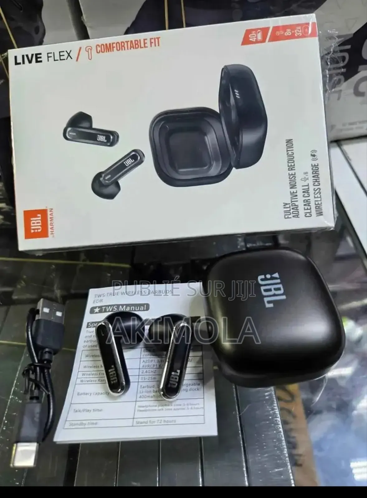 Écouteurs Bluetooth JBL Live Flex Avec Réductions De Bruit