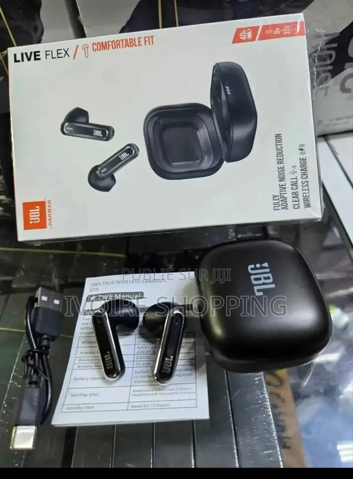 Écouteurs Bluetooth JBL Live Flex Avec Réductions De Bruit