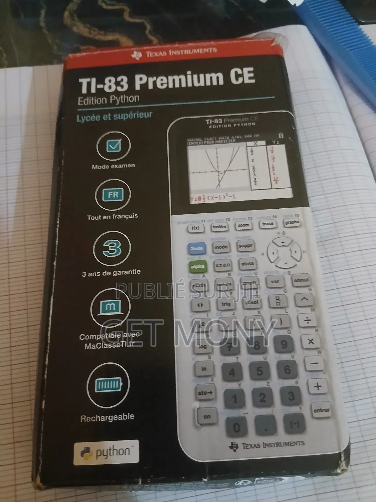 Je Vends Une Calculatrice Ti-83 Premier Ce Édition Python