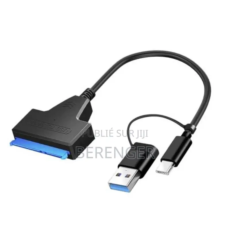 Adaptateur Lecteur Disque Dur 2.5′′ Sata to Usb C to Usb 3.0