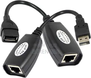 Photo - Usb 2.0 À Rj45 Adaptateur Lan Câble Extension Extender Sur Cat5 Cat6