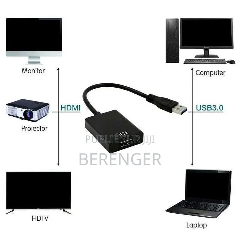 Adaptateur Usb 3.0 Vers Hdmi Qualité Hd 1080p