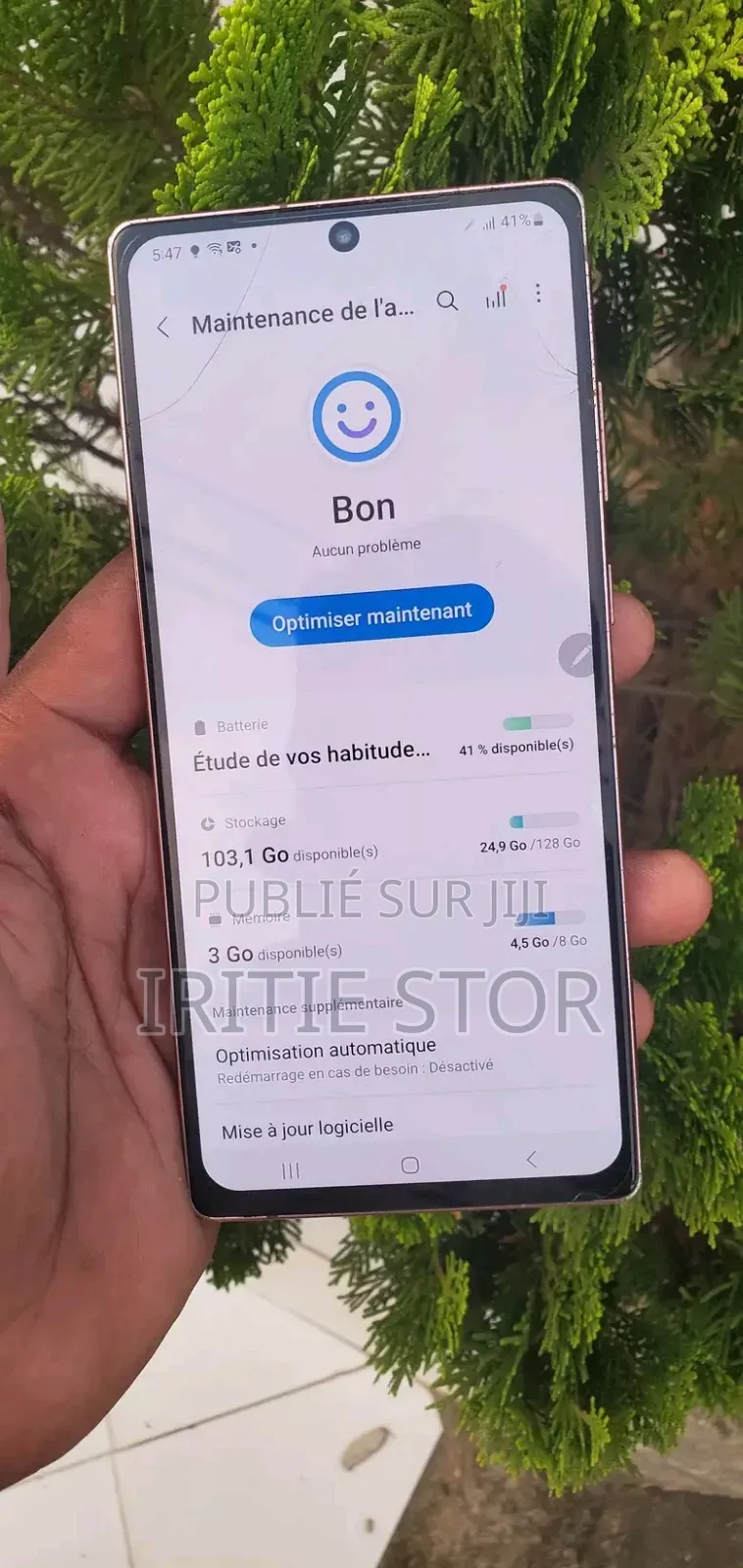 Samsung Galaxy Note 20 5G 128 GB Or rose