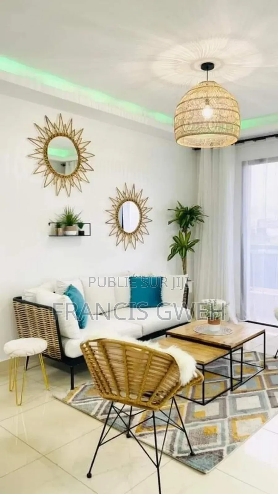 Furnished 1chbre Appartement dans Francis Gweh, Cocody à Louer