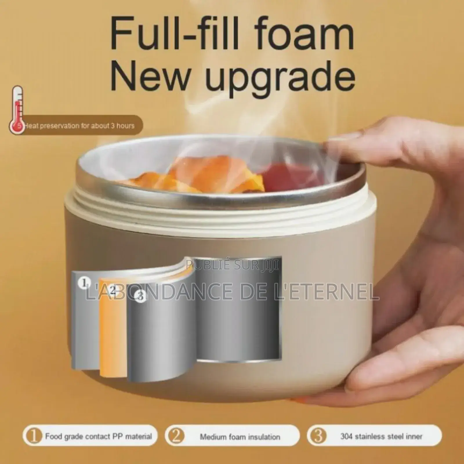 Boite À Lunch Portable À Double Couche Isolée en Acier