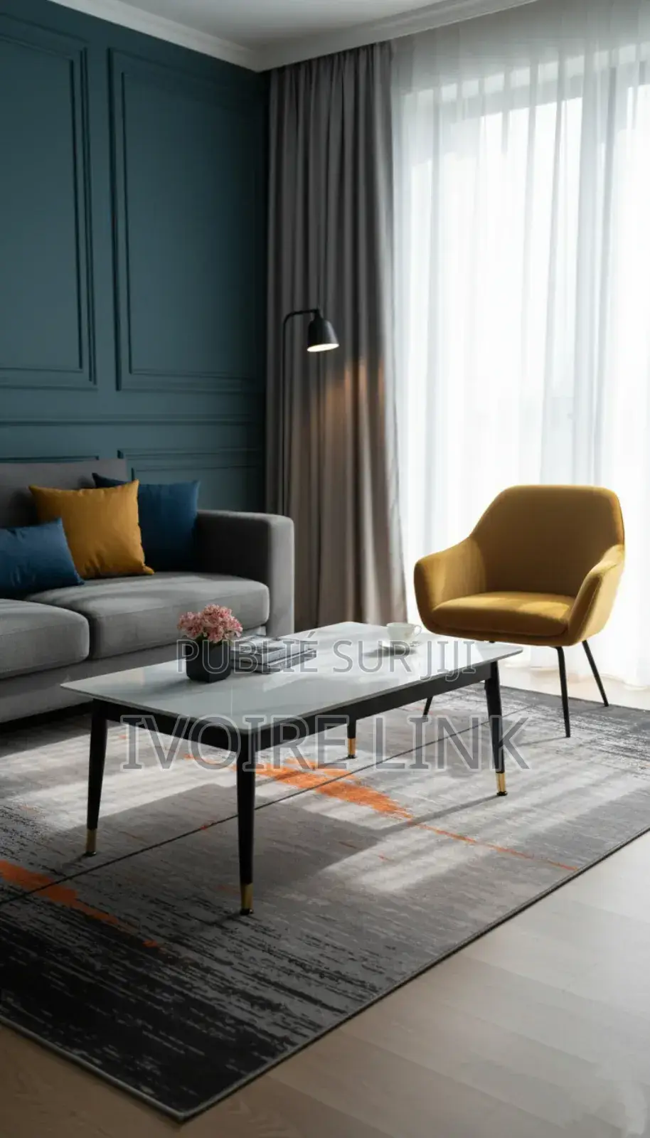 Table Centrale Marbrée