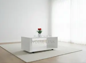 Table Centrale Moderne Sur Roulettes