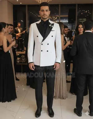 Costum Smoking À Double Boutonnage