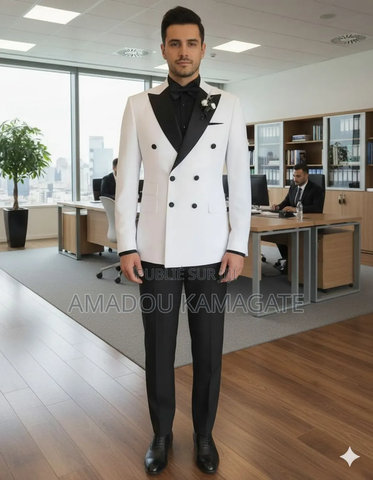 Costum Smoking À Double Boutonnage