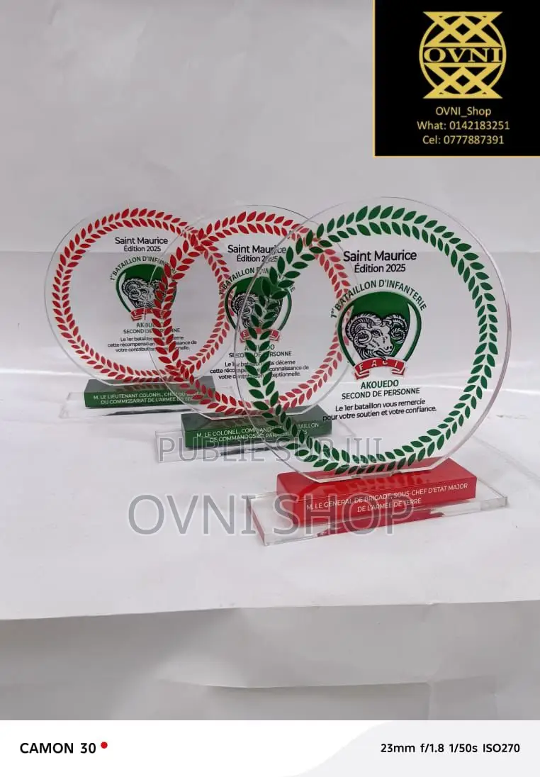 Trophée en Plexiglas