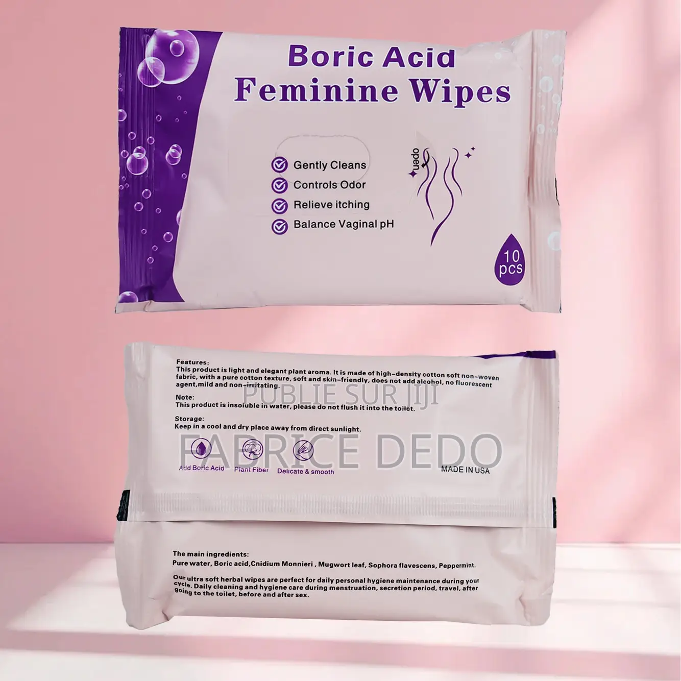 Lingettes Pour Femmes a L’Acide Borique