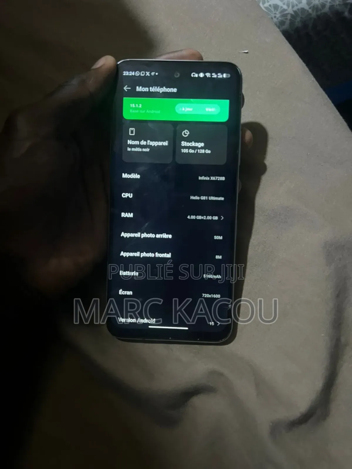 Infinix Hot 60 128 GB Gris