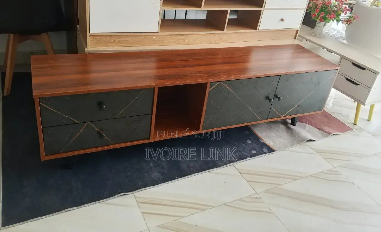 Meuble Tv Bois Et Noir