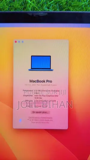 Ordinateur Portable Apple MacBook 2017 8GB Intel Core I7 SSD 256GB