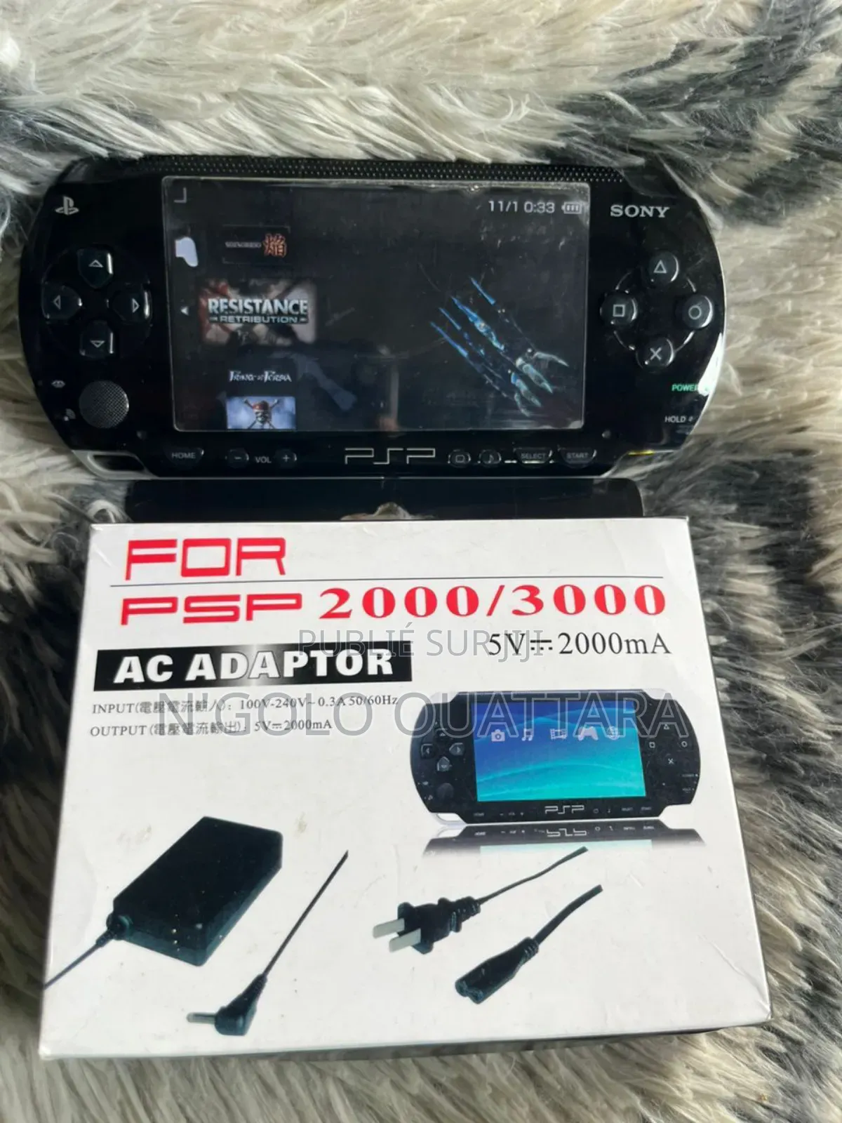 PSP Noir Cracker + Jeux